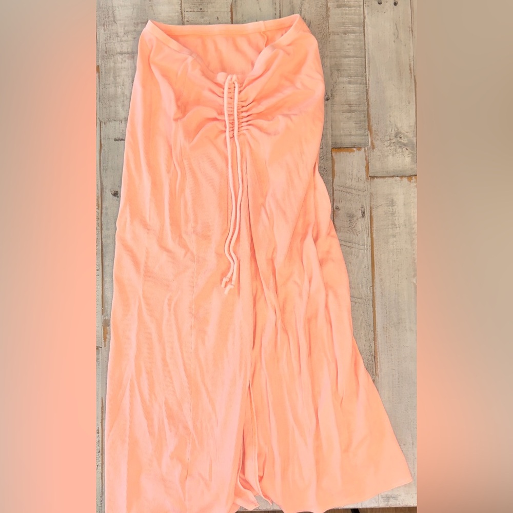 Aerie Peach Drawstring Skirt Size Small